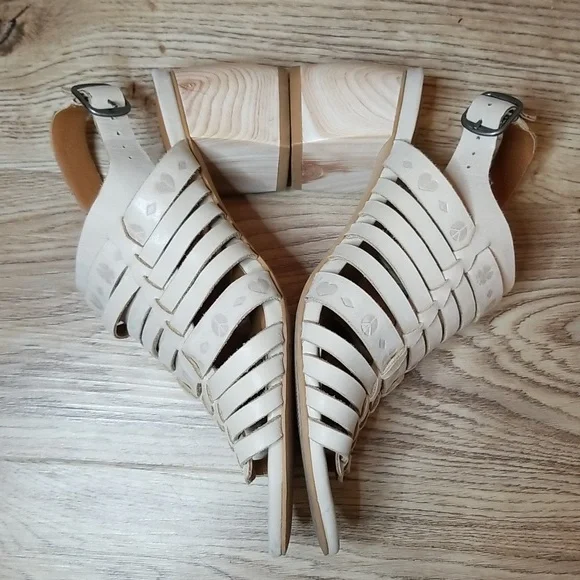 Lucky Brand Natissha Slingback Open Toe Low Tan Block Heel Shoes Size 7 - Picture 6 of 13